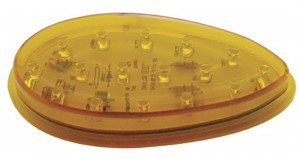 16 Amber Led Teardrop Clearance/Marker Light - Amber Lens