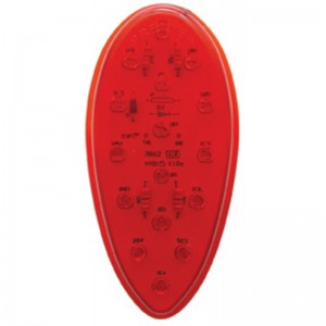16 Red Led Teardrop Clearance/Marker Light - Red Lens