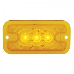 3 Amber Led Rectangular Clearance/Marker Light - Amber Lens