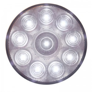 10 White Led 4" Utility/Auxiliary Light - Clear Lens