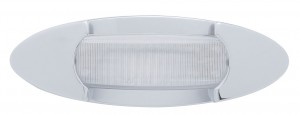 12 Amber Led Peterbilt Marker Light W/ Chrome " Maverick" Bezel - Clear Lens