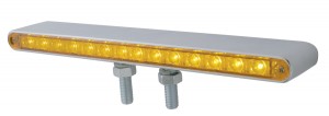 14 Amber/Red Chrome Plastic 12" Double Face Light Bar - Amber/Red Lens