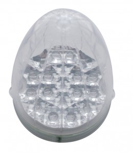 19 Amber Led Grakon 1000 Clear Lens Reflector Cab Light - Clear Lens