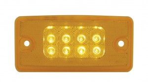 8 Amber Led Freightliner Rectangular Reflector Cab