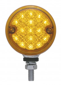 15 Amber Led 3" Reflector Single Function Single Face Light- Amber Lens