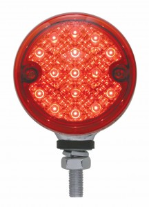 15 Red Led 3" Reflector Single Function Single Face Light- Red Lens