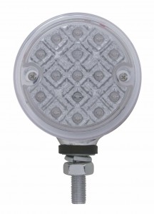 15 Amber Led 3" Reflector Single Function Single Face Light- Clear Lens
