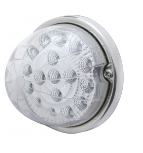 17 Amber Led Clear Reflector Cab Light Flush Mount Kit - Clear Lens