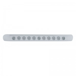 Chrome Plastic Light Bar Bezel W/ One 11 Amber Led 17" Light Bar - Clear Lens