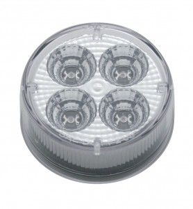 4 Red Led 2 1/2" Clearance/Marker Light W/ Reflector - Clear Lens