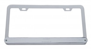 License Frame W/ 14 Red Led 12" Light Bar - Chrome Lens