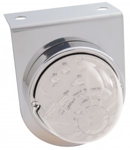 Stainless Steel Light Bracket W/ 1 Large Watermelon Dual Function 17 Red Led Light - Red Lens