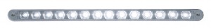 14 Led 12" Light Bar W/ Chrome Plastic Bezel - White Led/Clear Lens