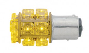 13 Amber Led 360 Degree 1157 Bulb - Offset Pin