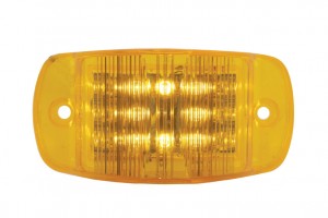 14 Amber Led Rectangular Clearance/Marker Light W/ 90 Led - Amber Lens