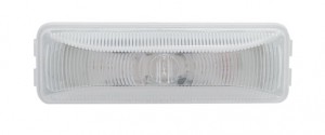1 Red Led Rectangular Economy Clearance/Marker Light - Clear Lens