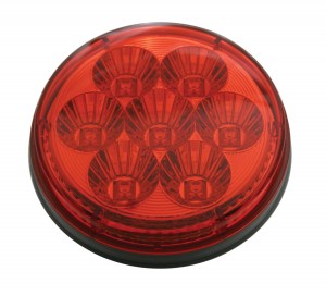 7 Red Led 4" S/T/T Reflector Light - Red Lens