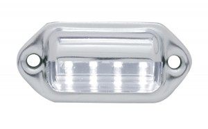 Chrome 4 White Led Utility/License Light