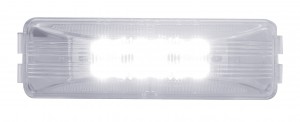 12 White Led Rectangular Auxiliary/Utility Light - Clear Lens
