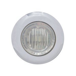 Stainless Steel 3 Amber Led Mini Clearance/Marker Light - Clear Lens