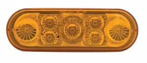 7 Amber Led Oval S/T/T & P/T/C Light - Amber Lens