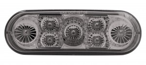 7 Amber Led Oval S/T/T & P/T/C Light - Clear Lens