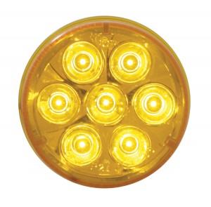 7 Amber Led 2" Reflector Clearance/Marker Light - Amber Lens