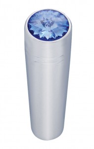 (2/Card) Chrome Peterbilt Short Toggle Switch Extension W/ Diamond - Blue