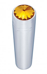 Chrome Peterbilt Short Toggle Switch Extension W/ Diamond - Amber