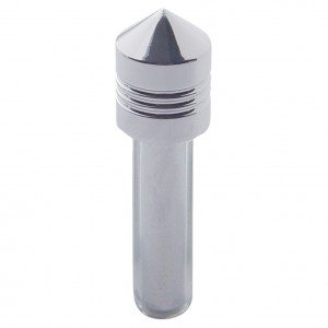 (2/Card) Chrome Aluminum Pointed Door Lock