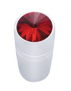 (3/Card) Chrome Peterbilt Mini Toggle Switch Extension W/ Diamond - Red