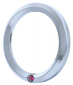 Chrome 2006+ Peterbilt Speed/Tachometer Gauge Cover W/ Diamond - Purple