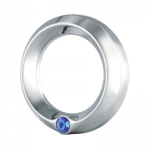 Chrome Peterbilt Speed/Tachometer Gauge Cover W/ Diamond - Blue