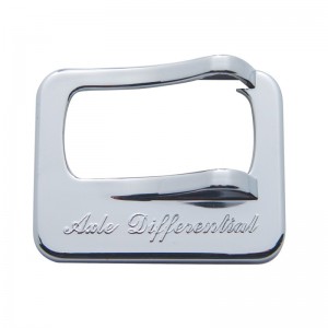 Chrome Plastic Peterbilt Rocker Switch Cover - "Axle Differential" Molded Script