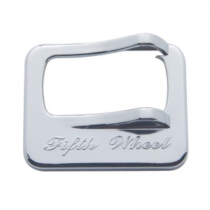 Chrome Plastic Peterbilt Rocker Switch Cover - "Fifth Wheel" Molded Script