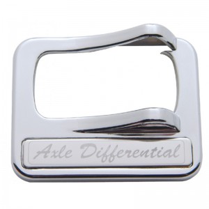 Chrome Plastic Peterbilt Rocker Switch Cover - "Axle Differential" Stainless Steel Plaque