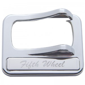 Chrome Plastic Peterbilt Rocker Switch Cover - "Fifth Wheel" Stainless Steel Plaque