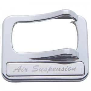 Chrome Plastic Peterbilt Rocker Switch Cover - "Air Suspension" Stainless Steel Plaque