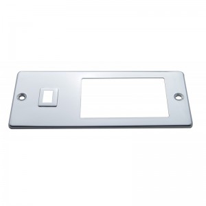 Chrome Plastic Peterbilt Dome Light Cover W/ Large Rectangular Opening