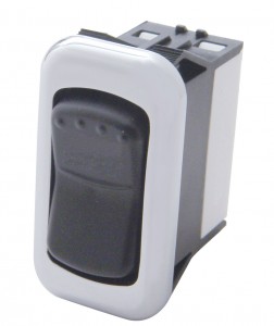 (3/Card) Chrome Plastic Rocker Switch Cover