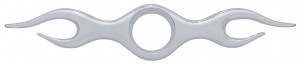 (2/Card) Chrome Plastic Peterbilt Flame Keyhole Guard