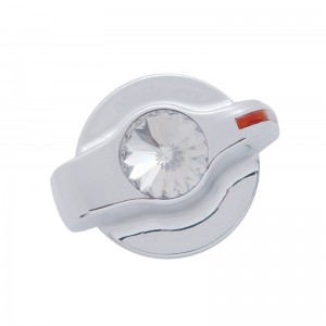 Chrome Plastic 2006+ Peterbilt Signature A/C Control Knob W/ Diamond - Clear