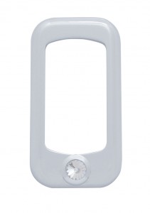 (3/Card) Chrome Plastic Rocker Switch Trim W/ Diamond - Clear