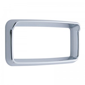 Chrome Plastic 2006+ Peterbilt Center Dash Instrument Bezel W/ Visor