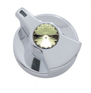 Chrome Plastic Peterbilt Timer Knob W/ Diamond - Smoke