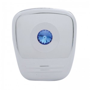 Chrome Plastic 2006+ Peterbilt Diagnostic Cover W/ Diamond - Blue