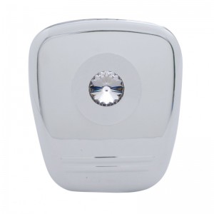 Chrome Plastic 2006+ Peterbilt Diagnostic Cover W/ Diamond - Clear