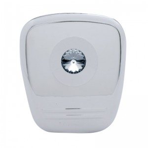 Chrome Plastic 2006+ Peterbilt Diagnostic Cover W/ Diamond - Smoke