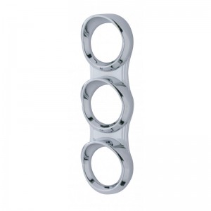 Chrome Plastic 2006+ Peterbilt Vertical 3 Gauge Cluster Cover W/ Visor