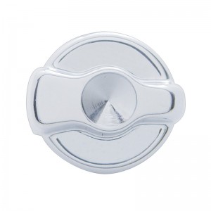 Chrome Plastic Peterbilt A/C Dial Knob - Indented